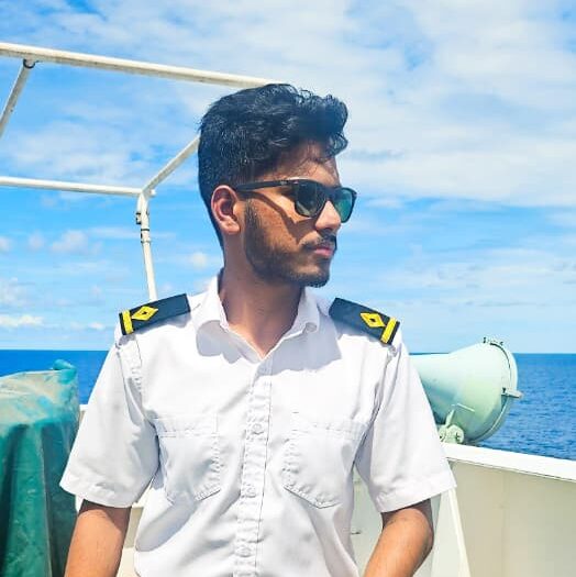 Dishin Raj, Third Officer at Anglo-Eastern, sharing operational insights and mentoring seafarers at NauTutor